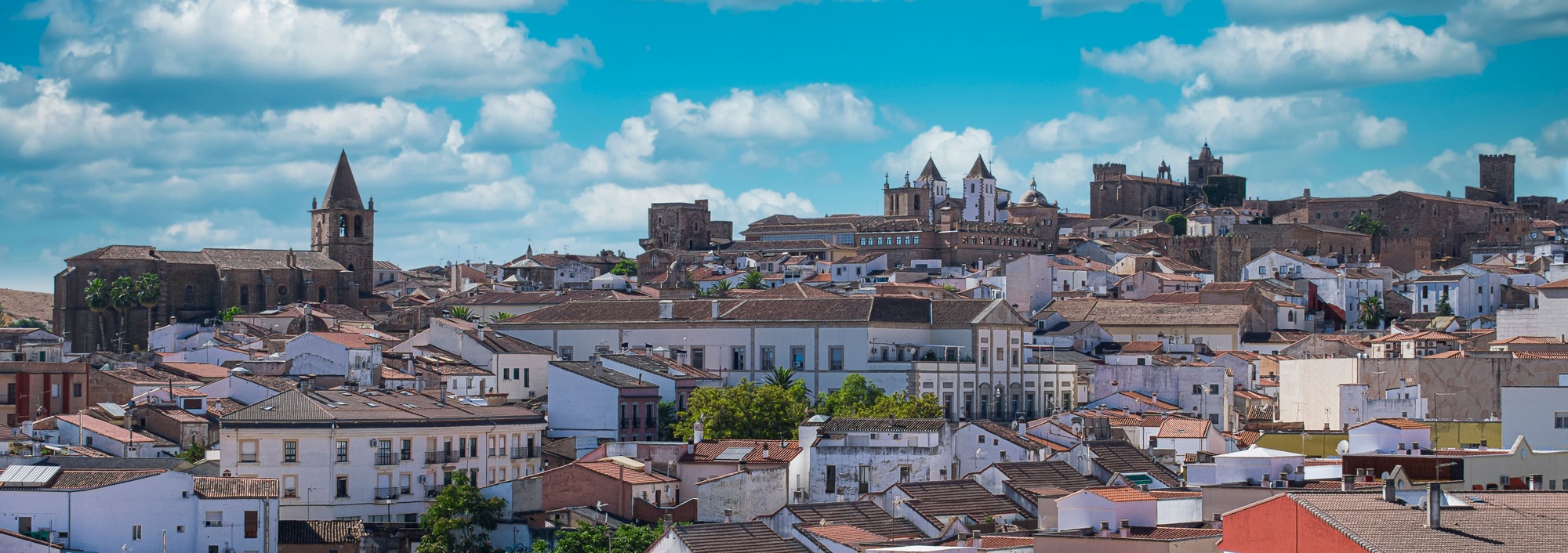 Anoramic view from the Infanta Isabel viewpoint of the city of Caceres, Spain